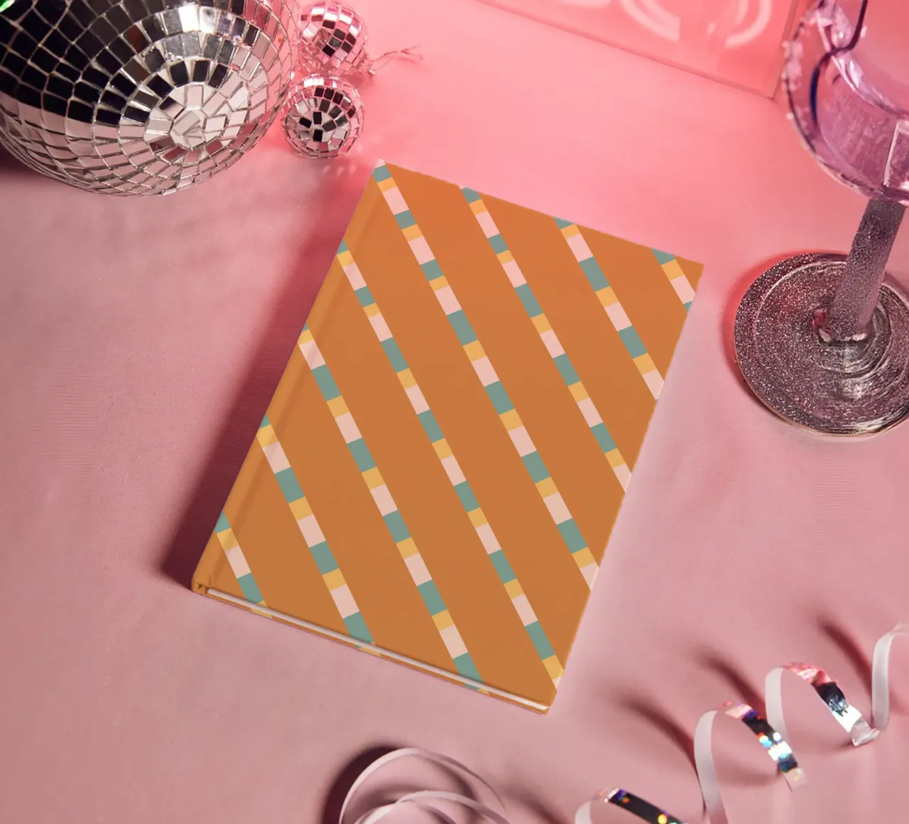 Weaving stripe pattern 11 notebook by Little Dean