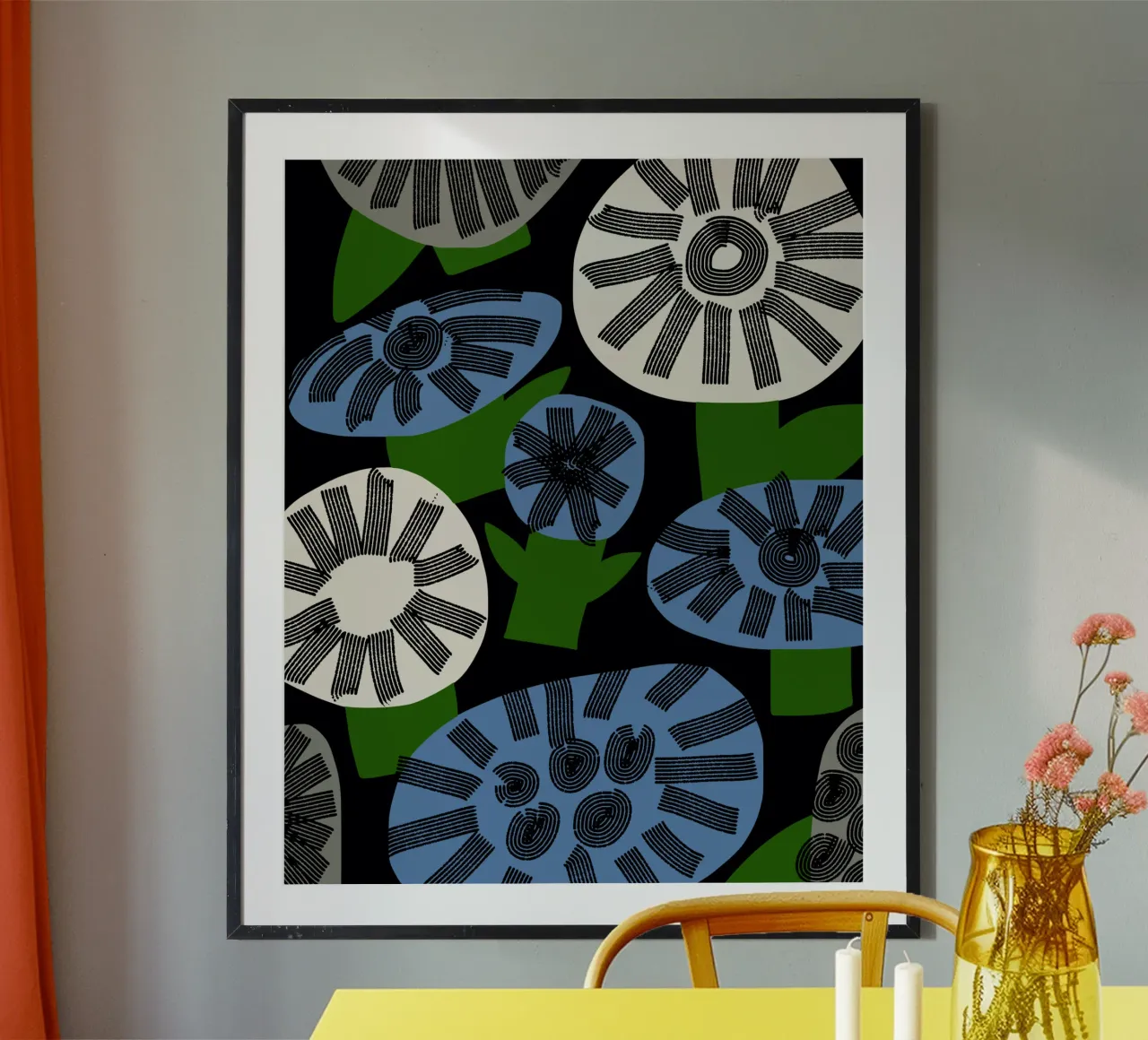 Fioritura stravagante poster con telaio in plastica da Little Dean