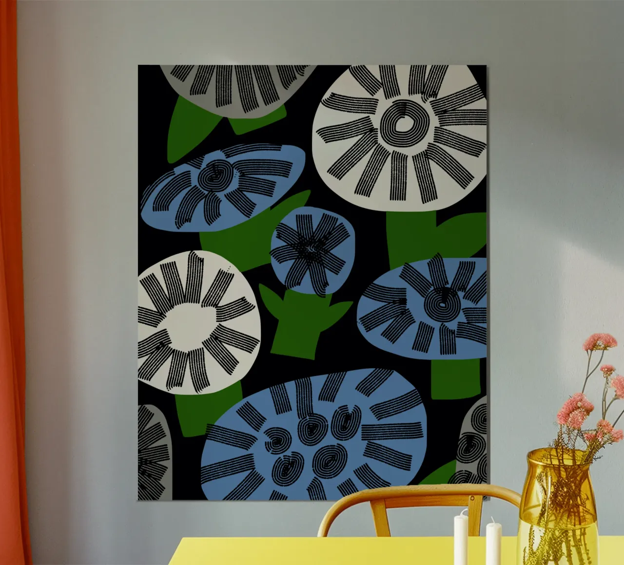 Fioritura stravagante poster con telaio in plastica da Little Dean