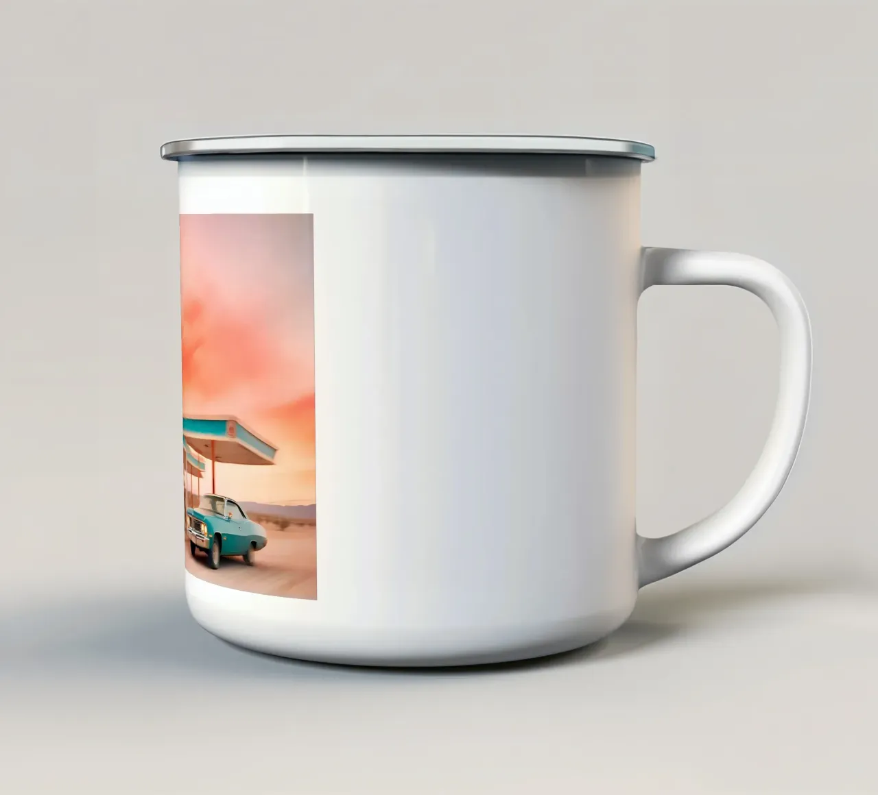 Sunset Gasoline tazza in smalto da ICONICA Art Studio