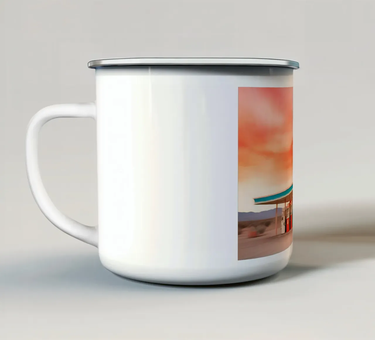 Sunset Gasoline tazza in smalto da ICONICA Art Studio