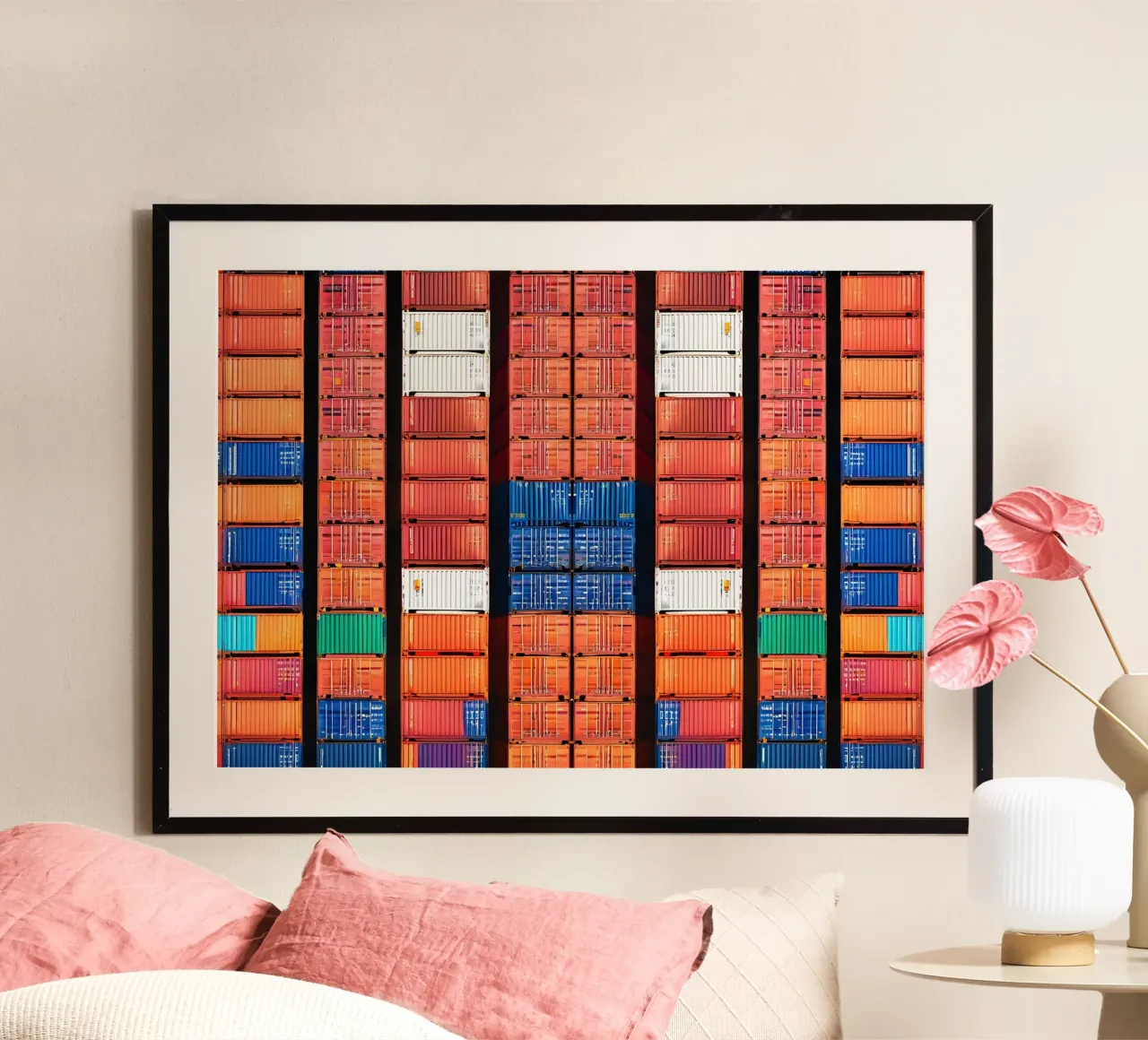 Repetition poster con telaio in alluminio da ICONICA Art Studio