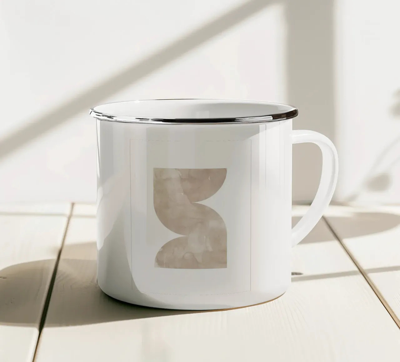 Forme geometriche ad acquerello 2 tazza in smalto da NouveauPrints
