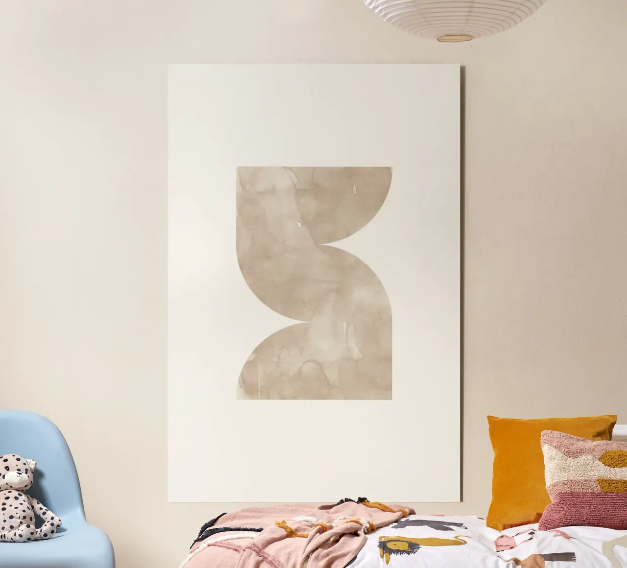 Forme geometriche ad acquerello 2 alluminio dibond da NouveauPrints