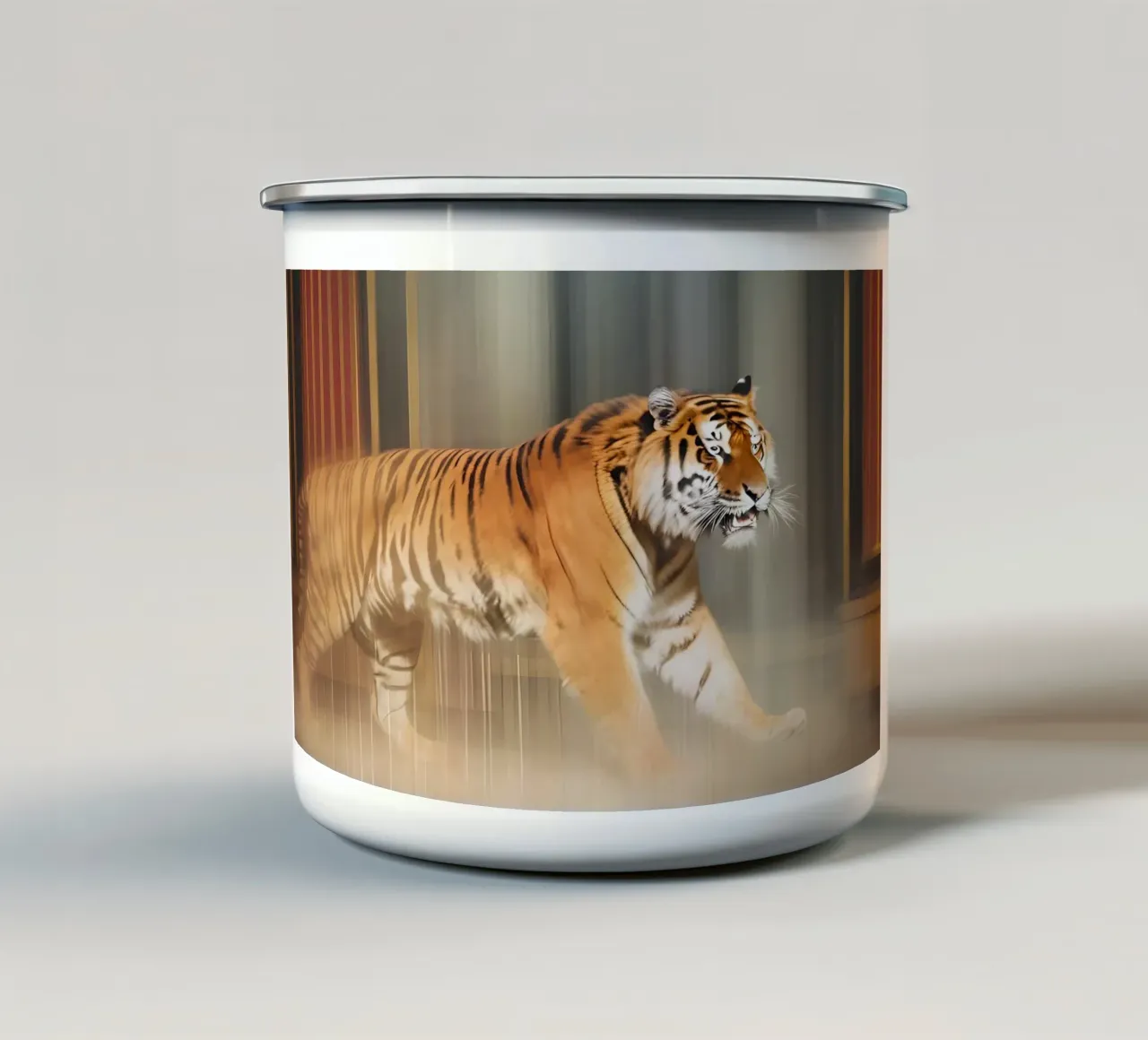 Power Of Tiger tazza in smalto da ICONICA Art Studio