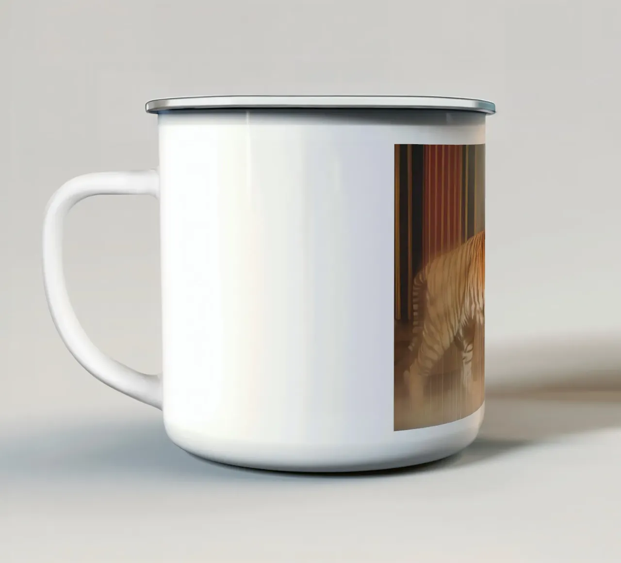 Power Of Tiger tazza in smalto da ICONICA Art Studio