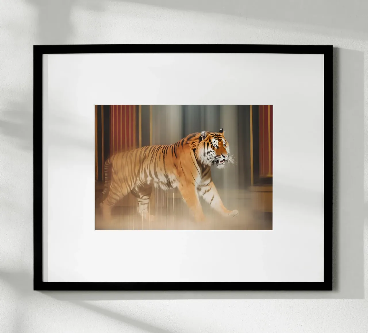 Power Of Tiger poster con telaio in plastica da ICONICA Art Studio