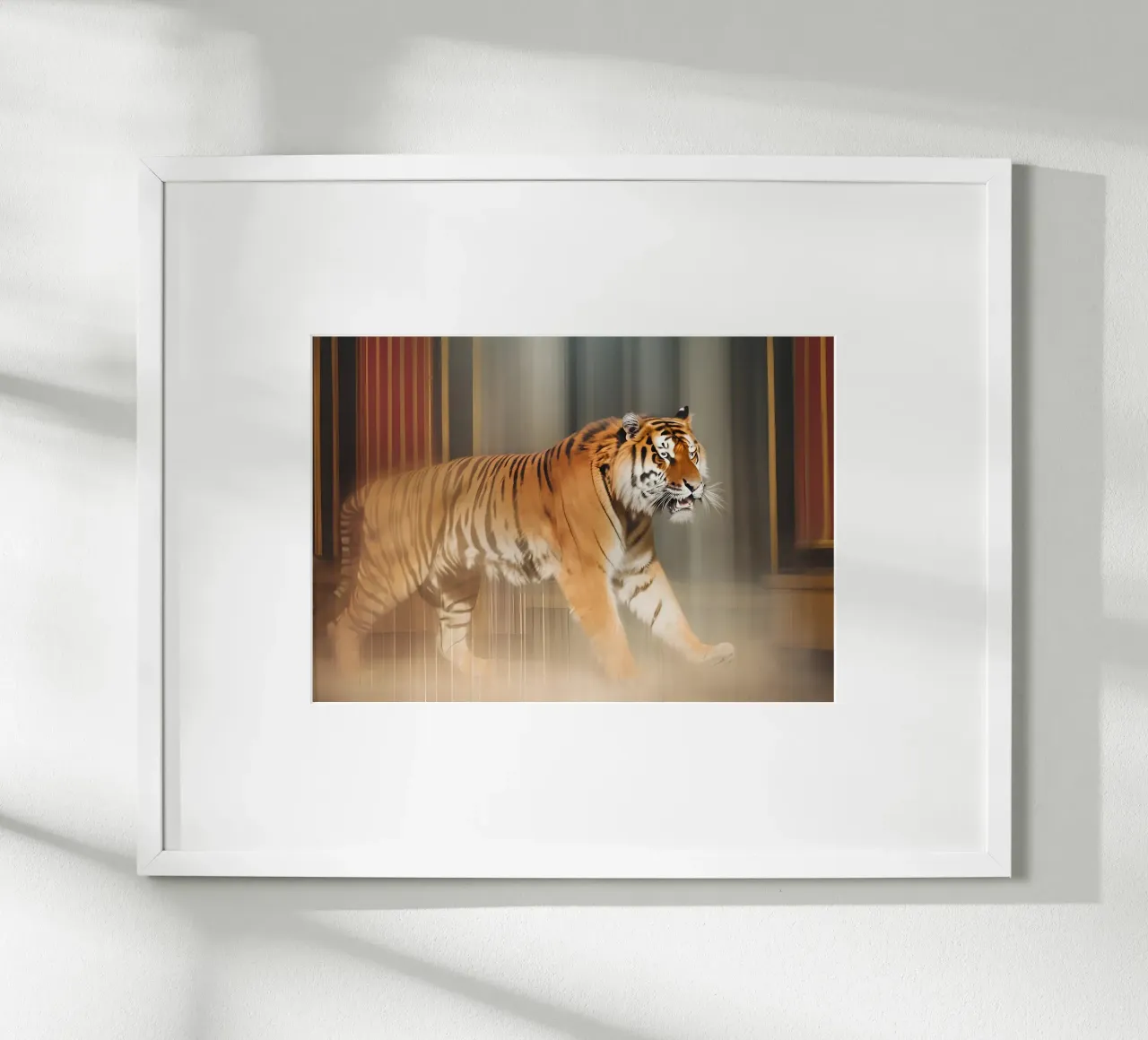 Power Of Tiger poster con telaio in plastica da ICONICA Art Studio