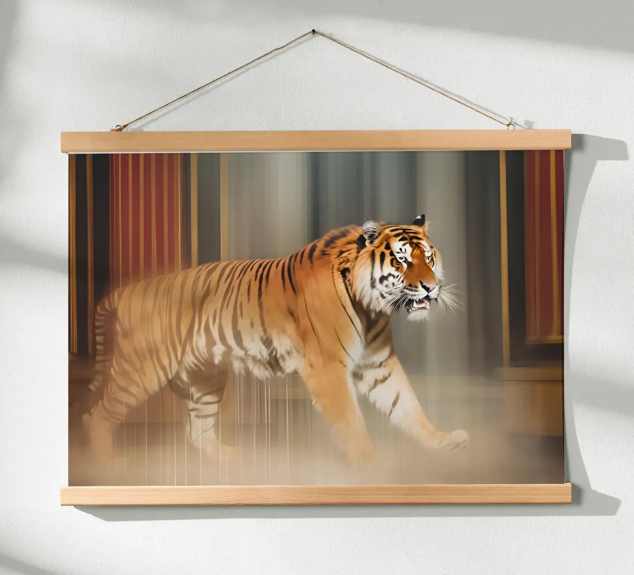 Power Of Tiger poster con telaio in plastica da ICONICA Art Studio