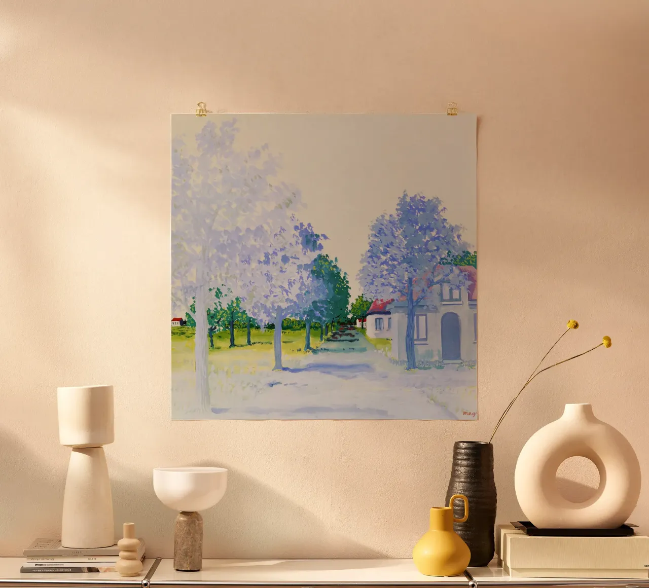 Le Traité du Paysage di René Magritte (1943) poster con telaio in plastica da Classic Art Prints