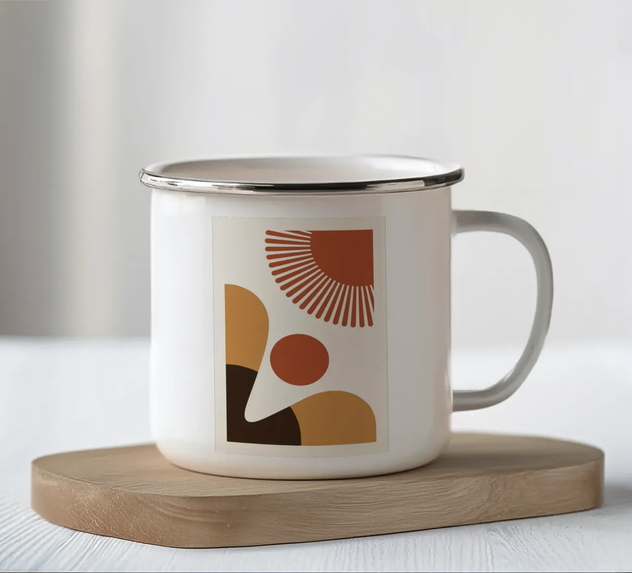 Desert Sunburst Abstract tazza in smalto da LisaArtes