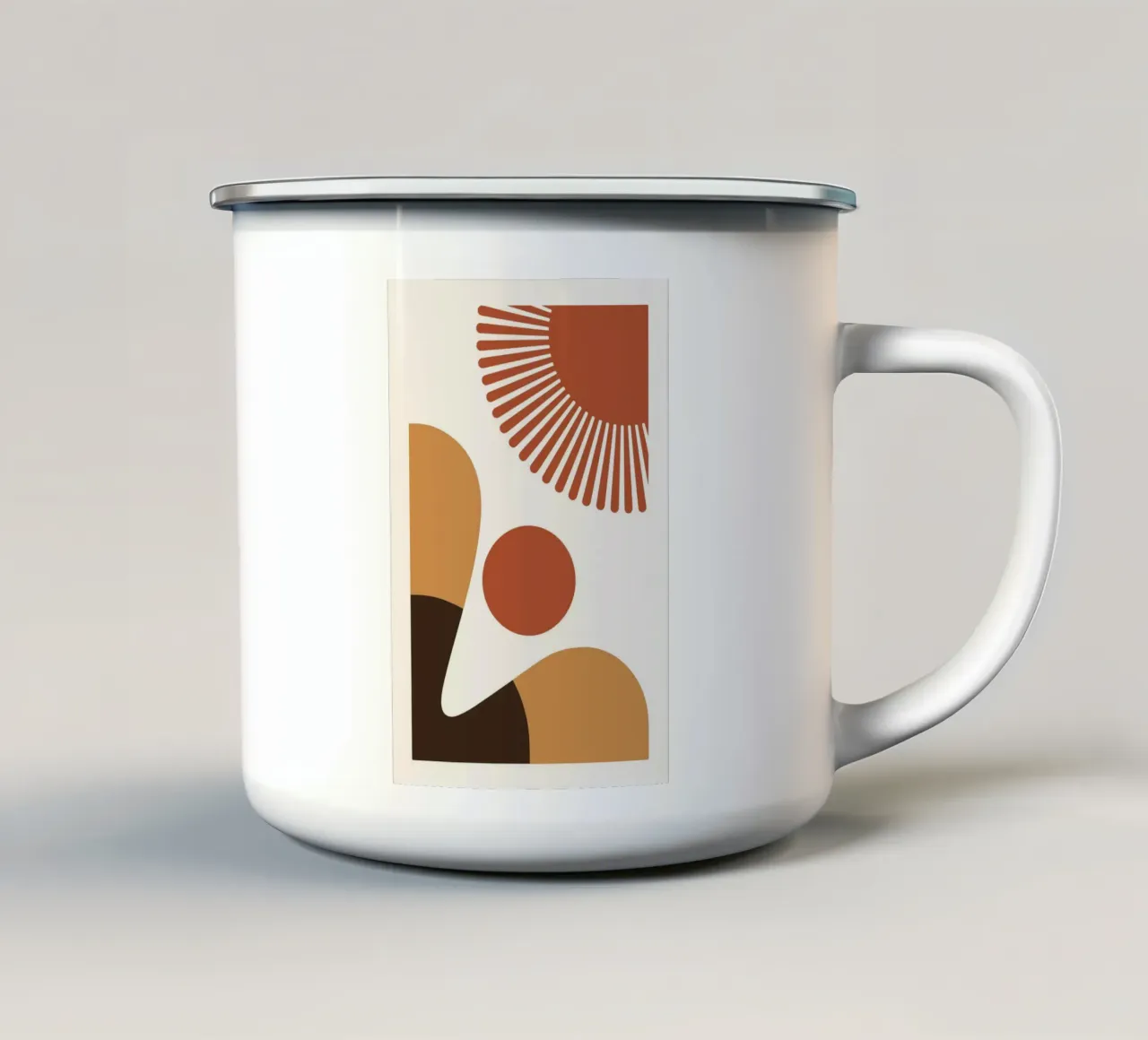 Desert Sunburst Abstract tazza in smalto da LisaArtes
