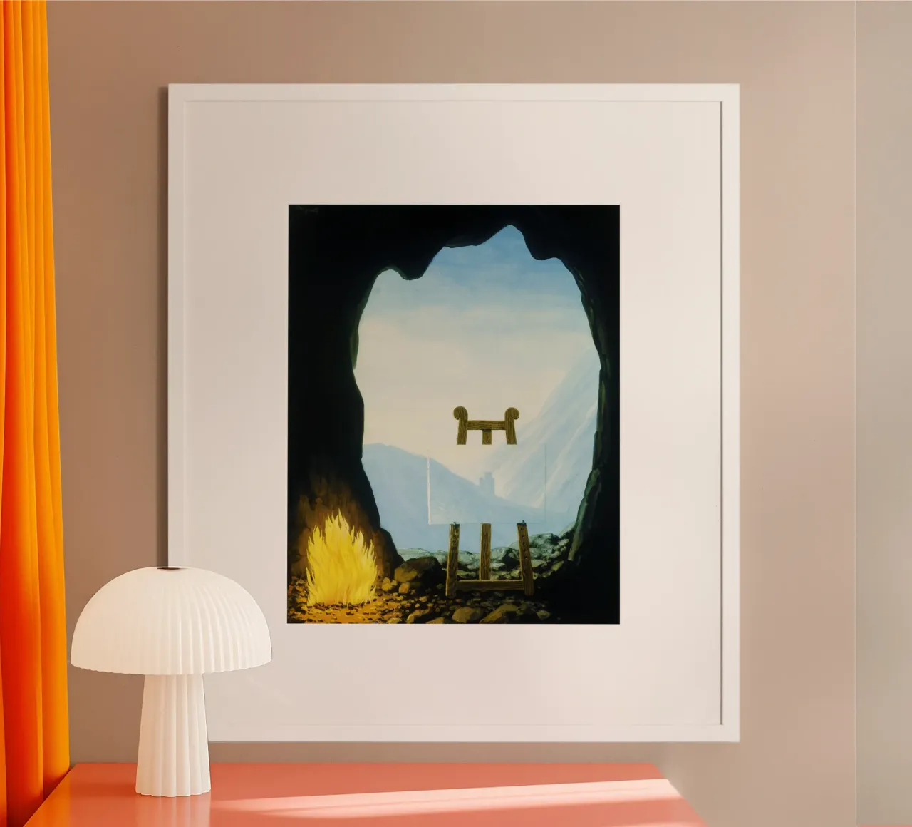 La condizione umana di René Magritte (1933) poster con telaio in alluminio da Classic Art Prints