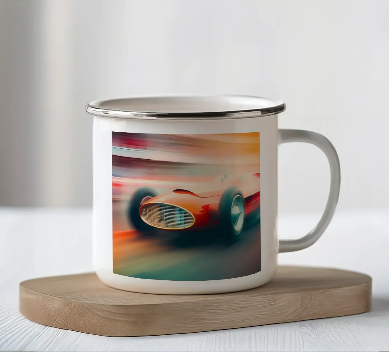 Le Mans tazza in smalto da ICONICA Art Studio
