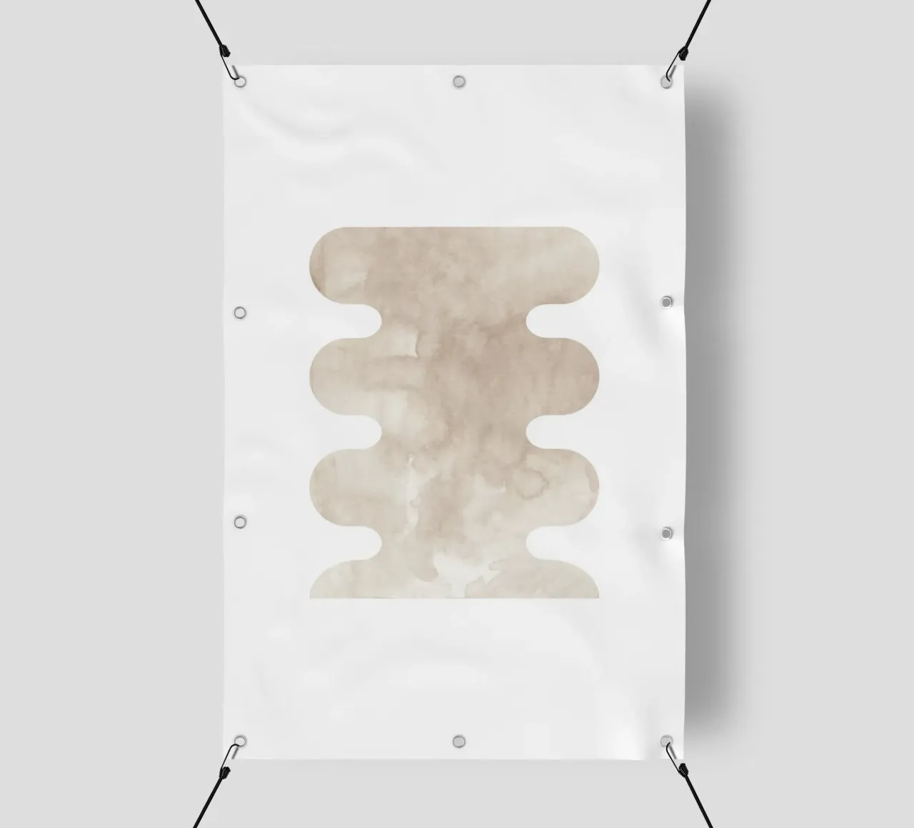 Forme geometriche ad acquerello 3 telo in pvc da NouveauPrints
