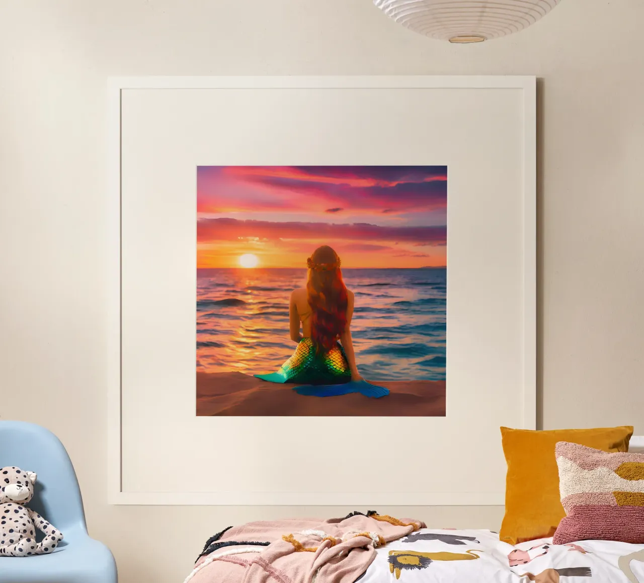 Die Meerjungfrau des Ozeans Poster von ICONICA Art Studio