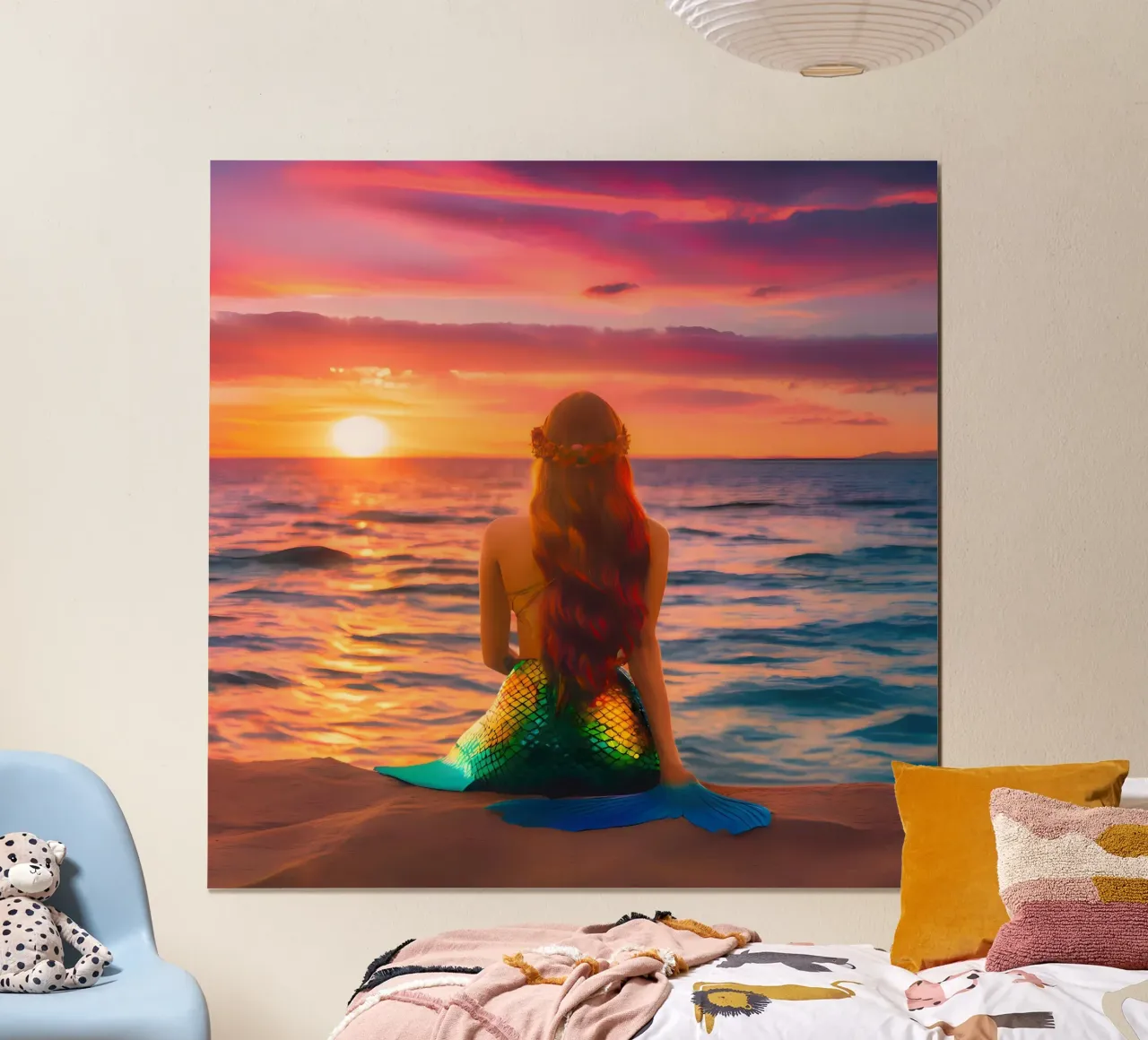 Die Meerjungfrau des Ozeans Poster von ICONICA Art Studio