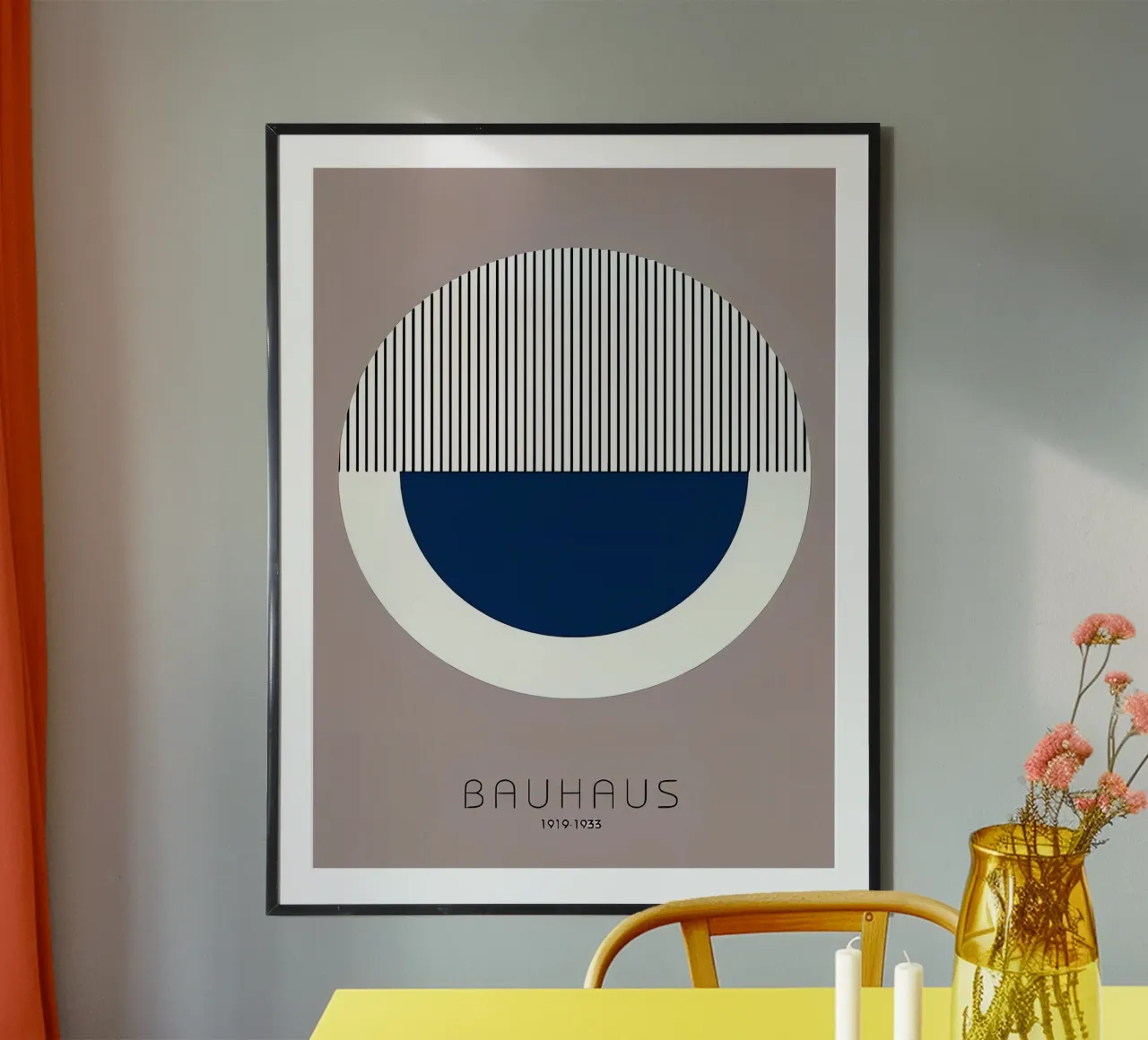 Bauhaus 1919-1923 poster con telaio in legno da Brooke