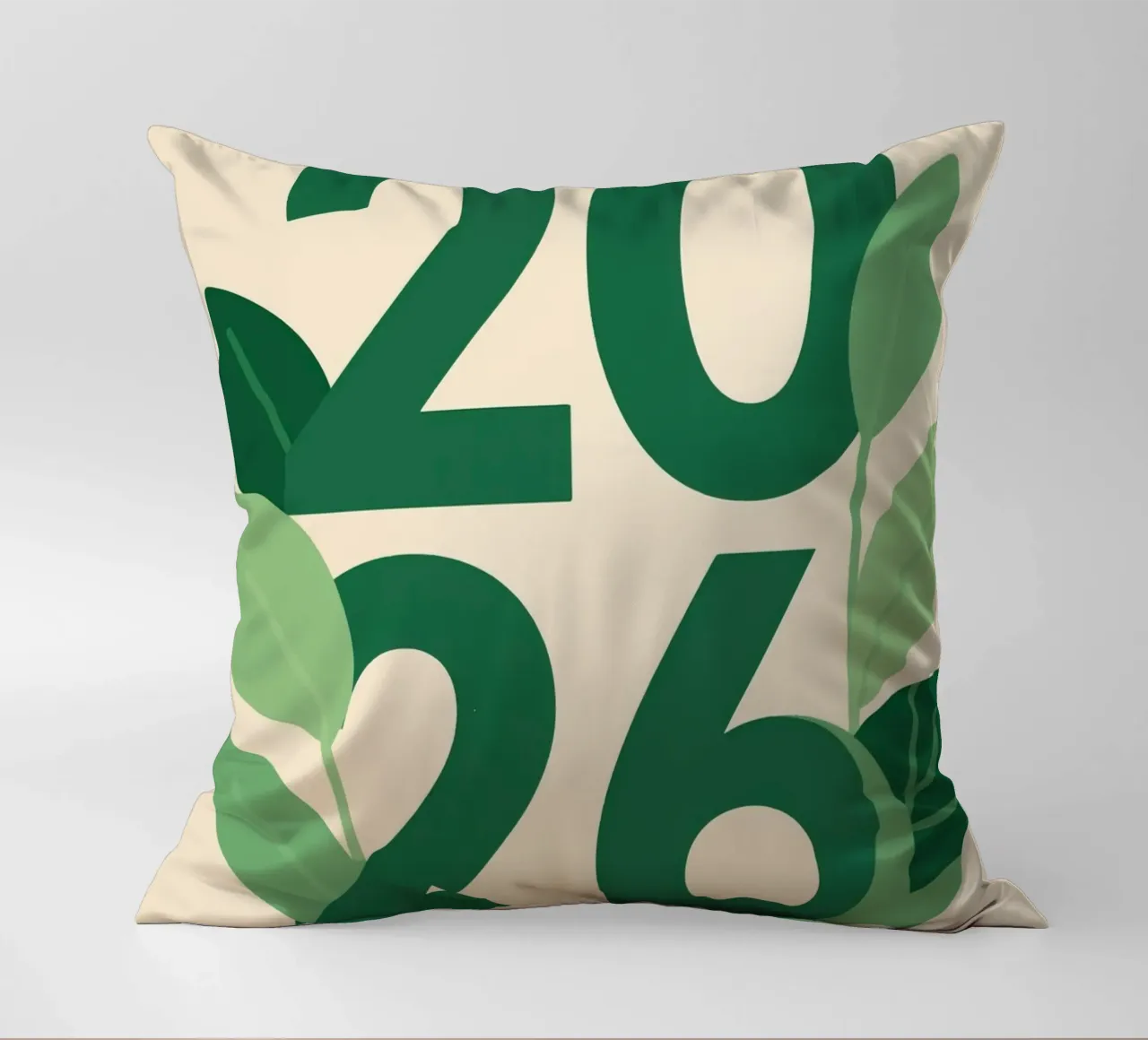 Year 2026 with leaf nature cuscino da knowledge
