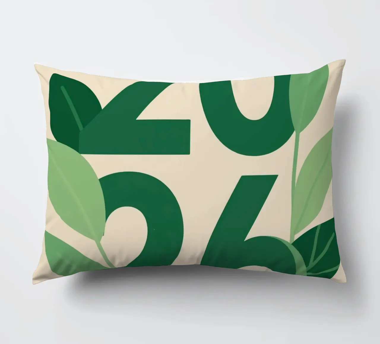Year 2026 with leaf nature cuscino da knowledge