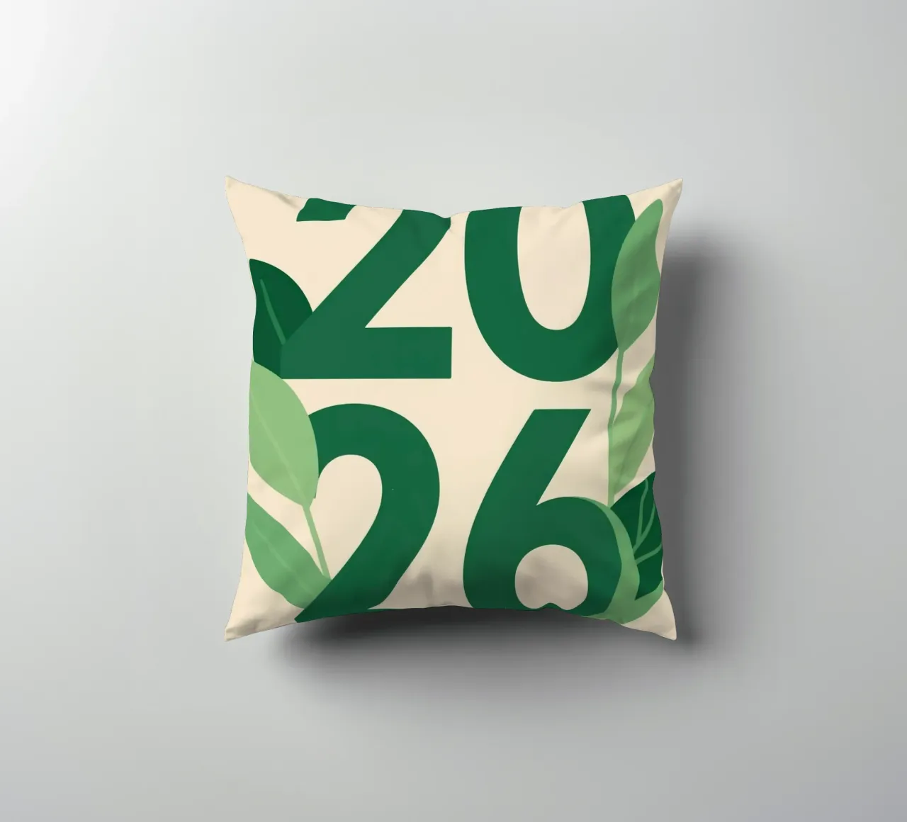 Year 2026 with leaf nature cuscino da knowledge
