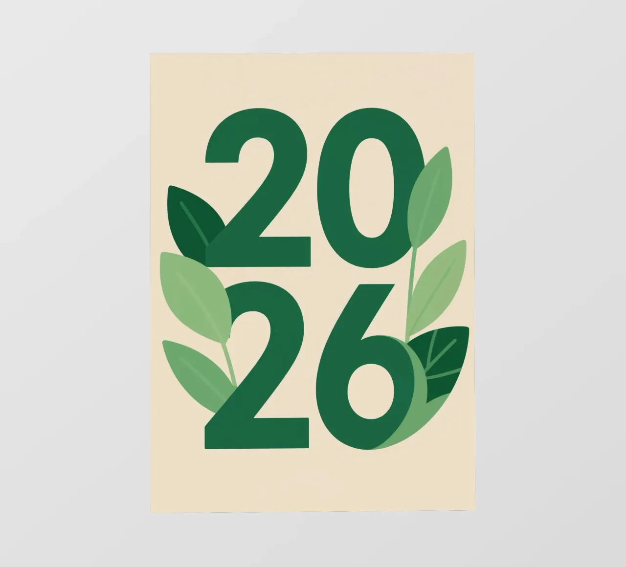 Year 2026 with leaf nature pellicola backlit da knowledge
