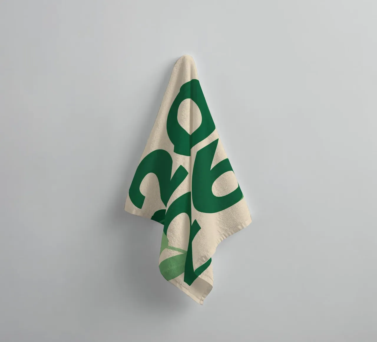 Year 2026 with leaf nature asciugamano da bagno da knowledge