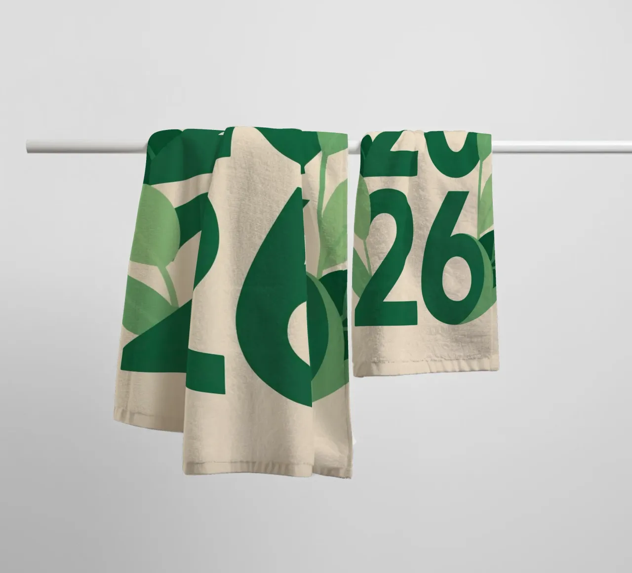 Year 2026 with leaf nature asciugamano da bagno da knowledge