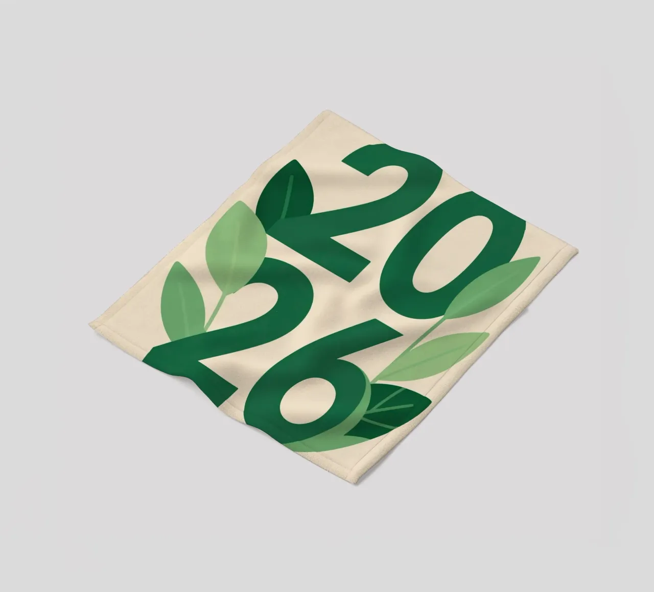 Year 2026 with leaf nature coperta in pile da knowledge