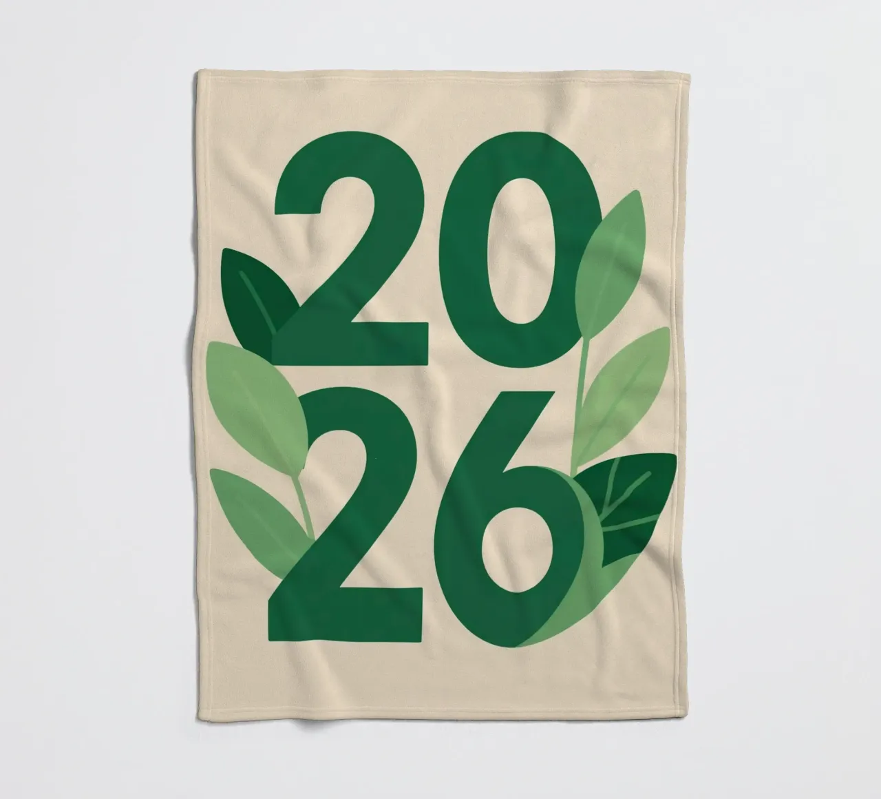 Year 2026 with leaf nature coperta in pile da knowledge