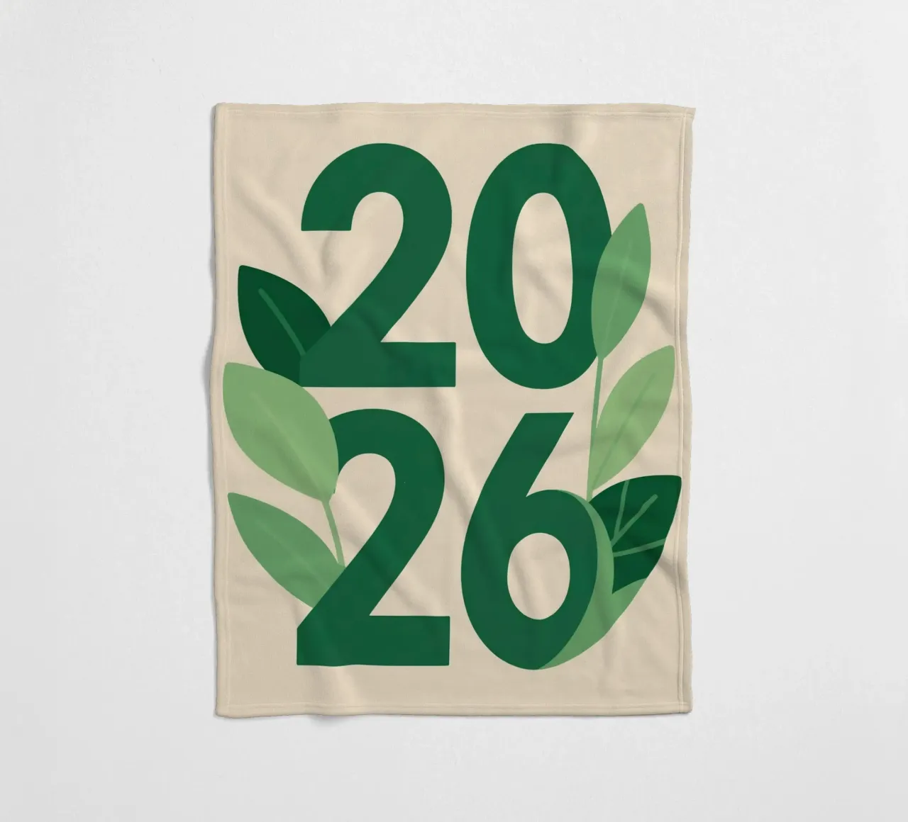 Year 2026 with leaf nature coperta in pile da knowledge