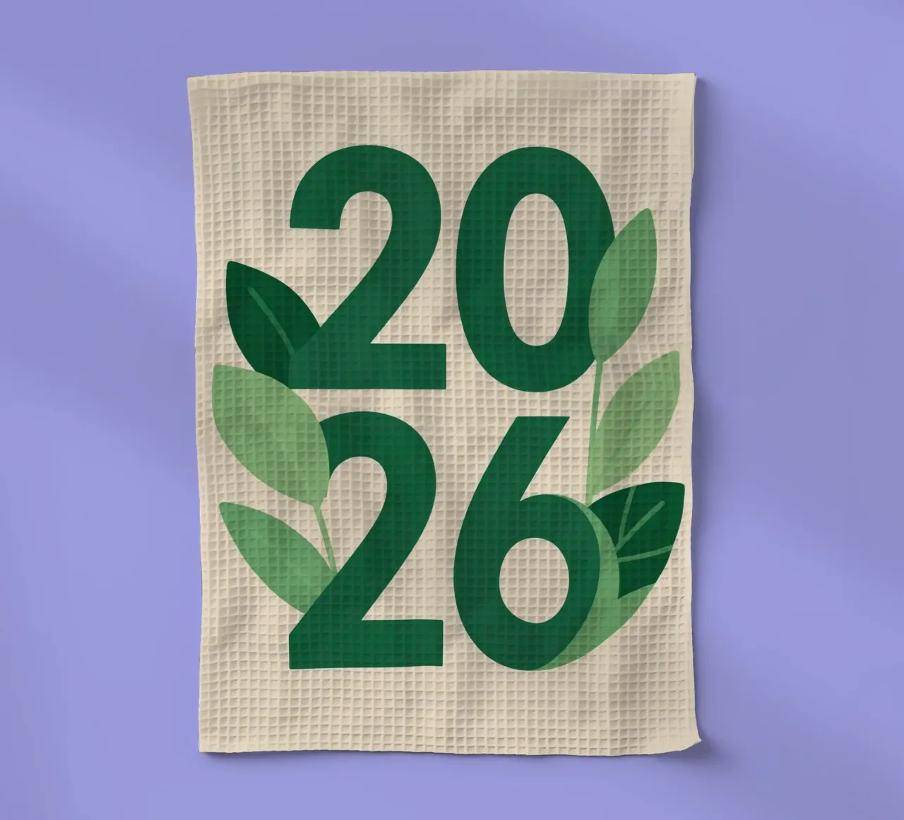 Year 2026 with leaf nature canovaccio da cucina da knowledge