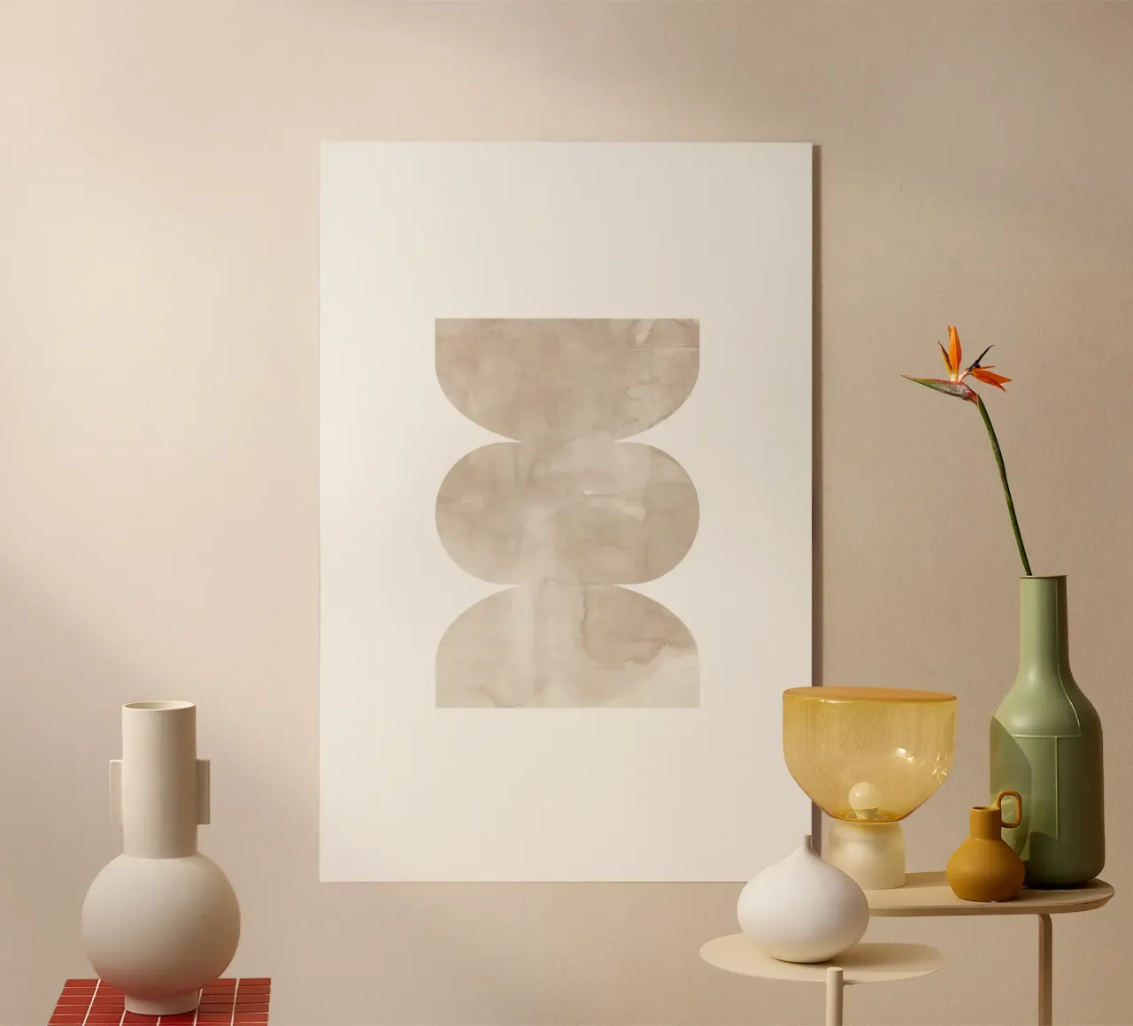 Forme geometriche ad acquerello 4 plexiglass da NouveauPrints