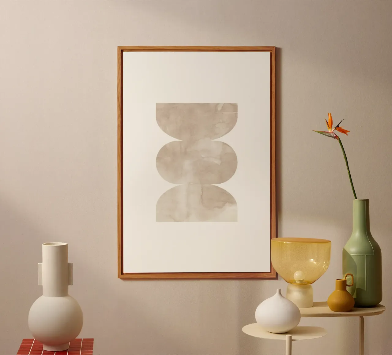 Forme geometriche ad acquerello 4 alluminio dibond da NouveauPrints