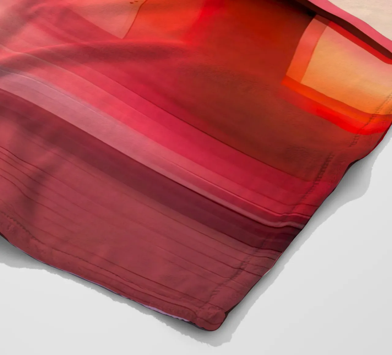 Das Rosa Haus Fleecedecke von ICONICA Art Studio