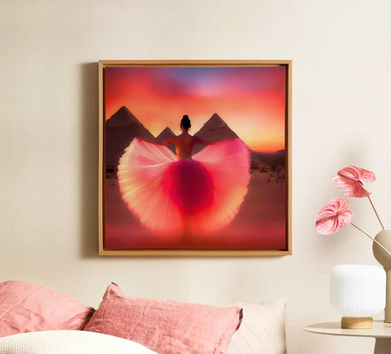 The Illuminated Dancer canvas with Floater frame by ICONICA Art Studio