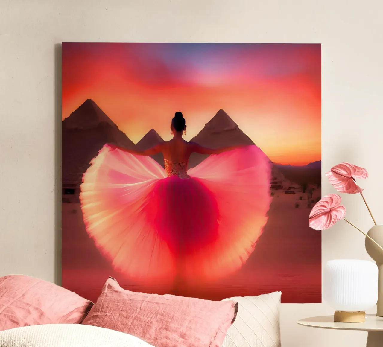 The Illuminated Dancer canvas with Floater frame by ICONICA Art Studio