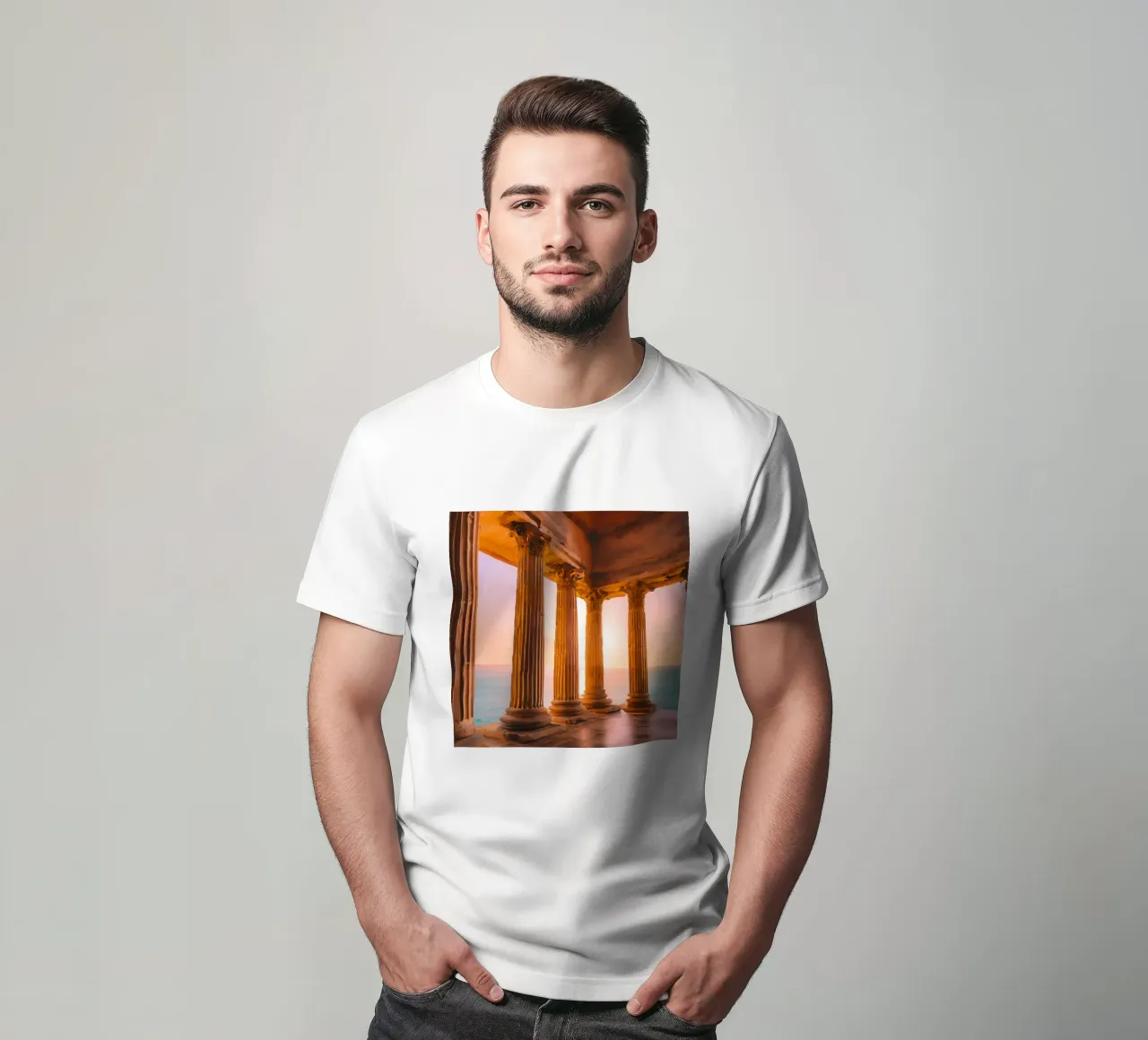 Sunset Column t-shirt da ICONICA Art Studio