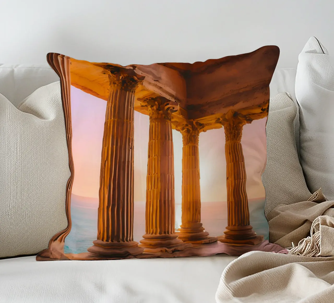 Sunset Column cuscino da ICONICA Art Studio