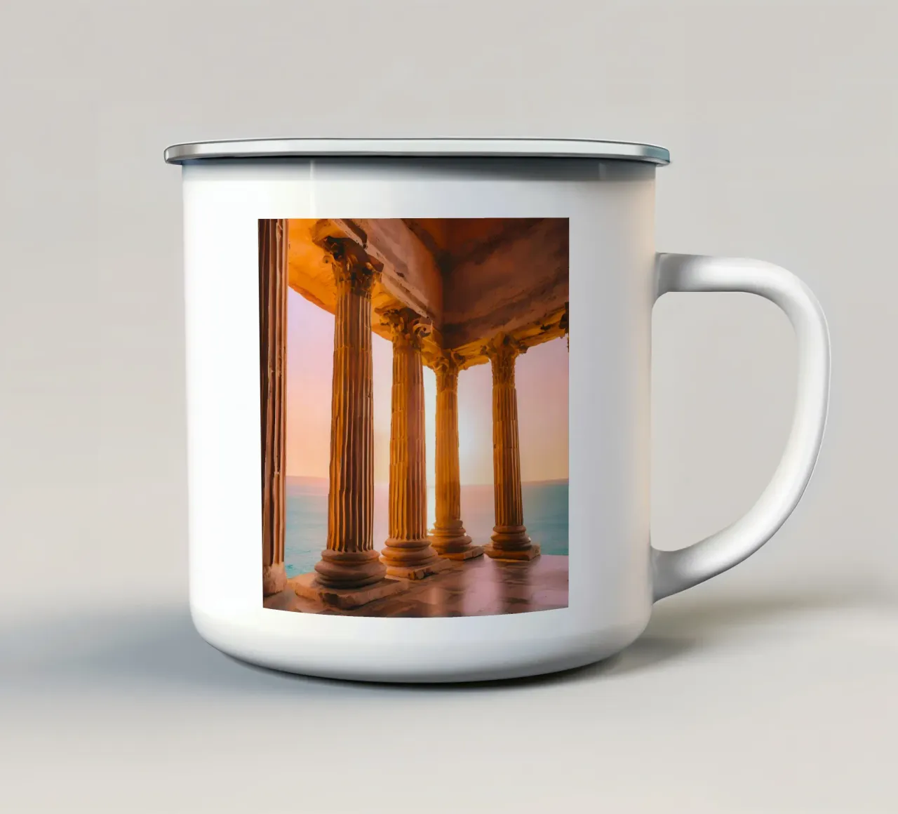 Sunset Column tazza in smalto da ICONICA Art Studio