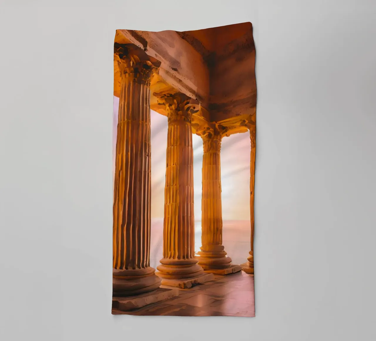 Sunset Column asciugamano da bagno da ICONICA Art Studio