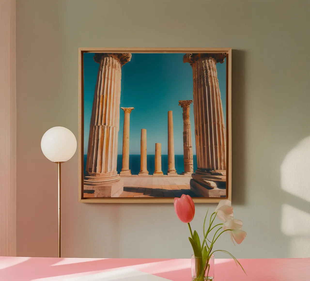 Greek Column tela con Cornice a cassetta da ICONICA Art Studio