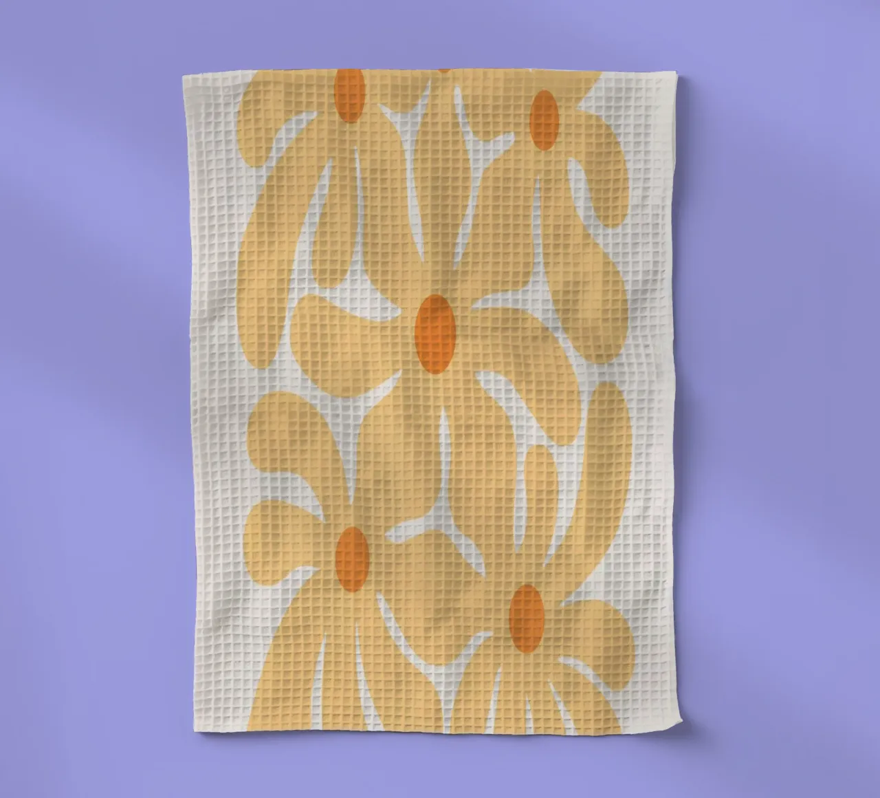 Fiori Groovy anni '70 canovaccio da cucina da Asha Designs
