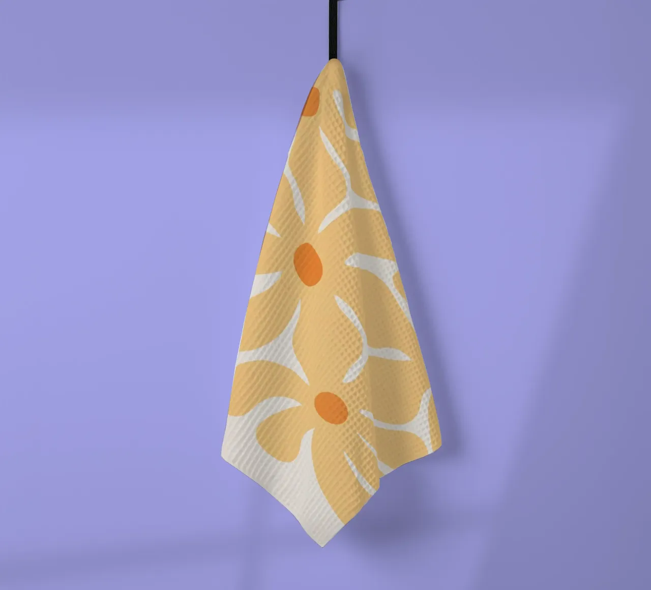 Fiori Groovy anni '70 canovaccio da cucina da Asha Designs