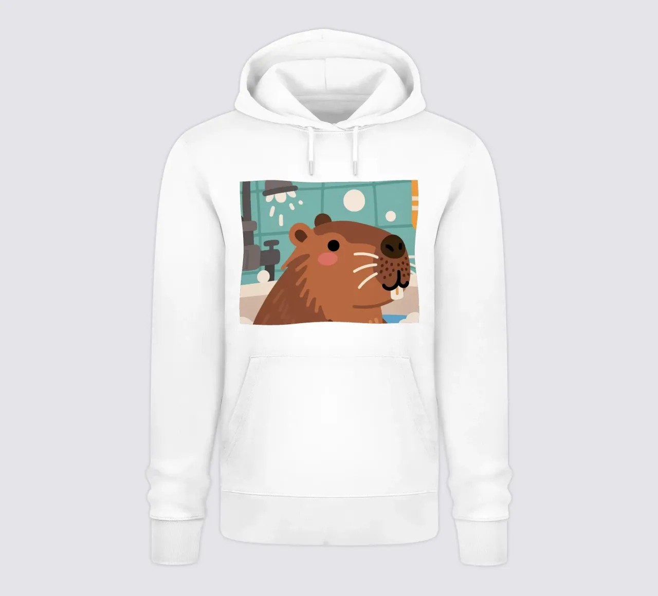 Vasca da bagno Capybara felpa con cappuccio da knowledge