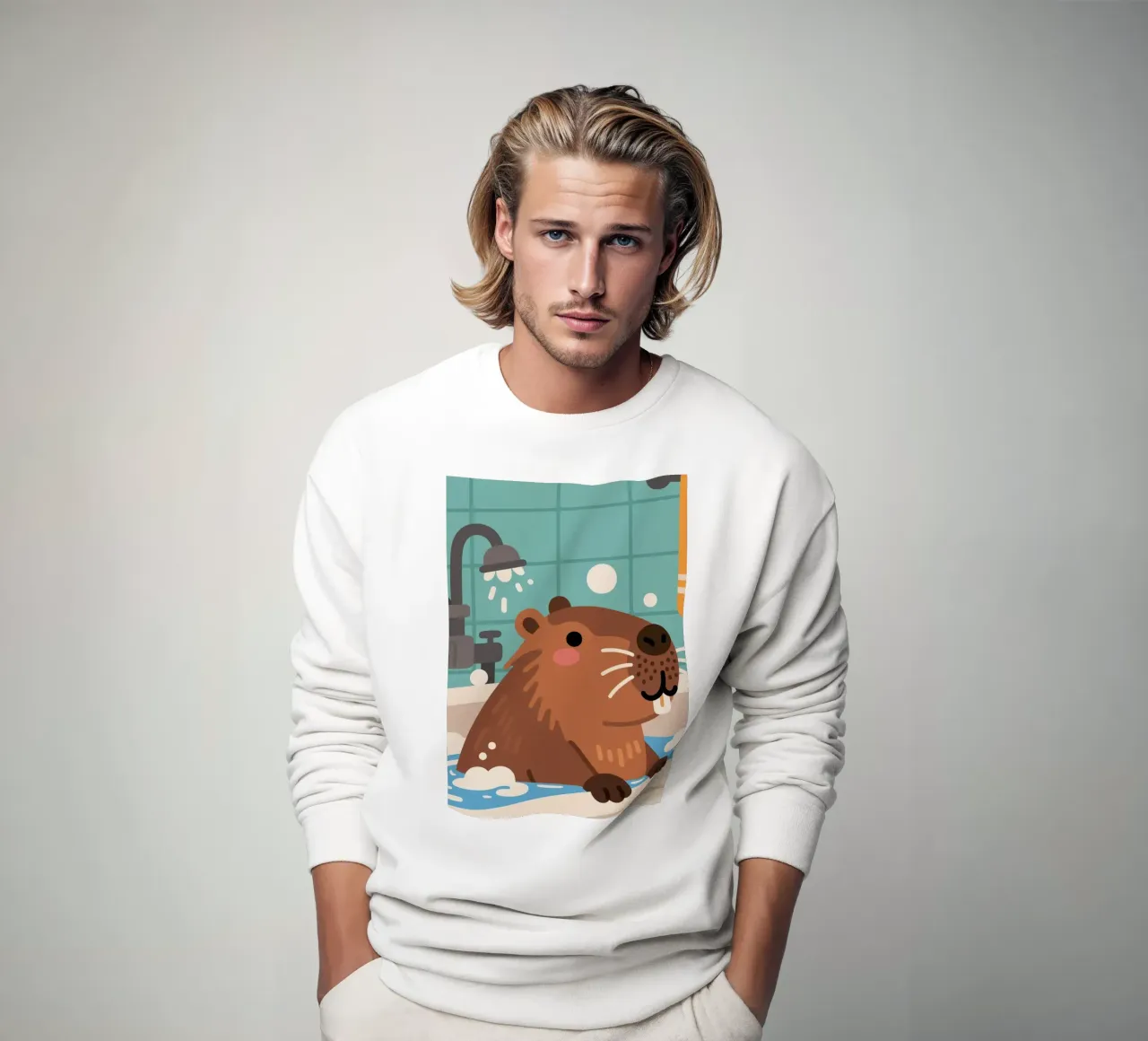 Vasca da bagno Capybara felpa da knowledge