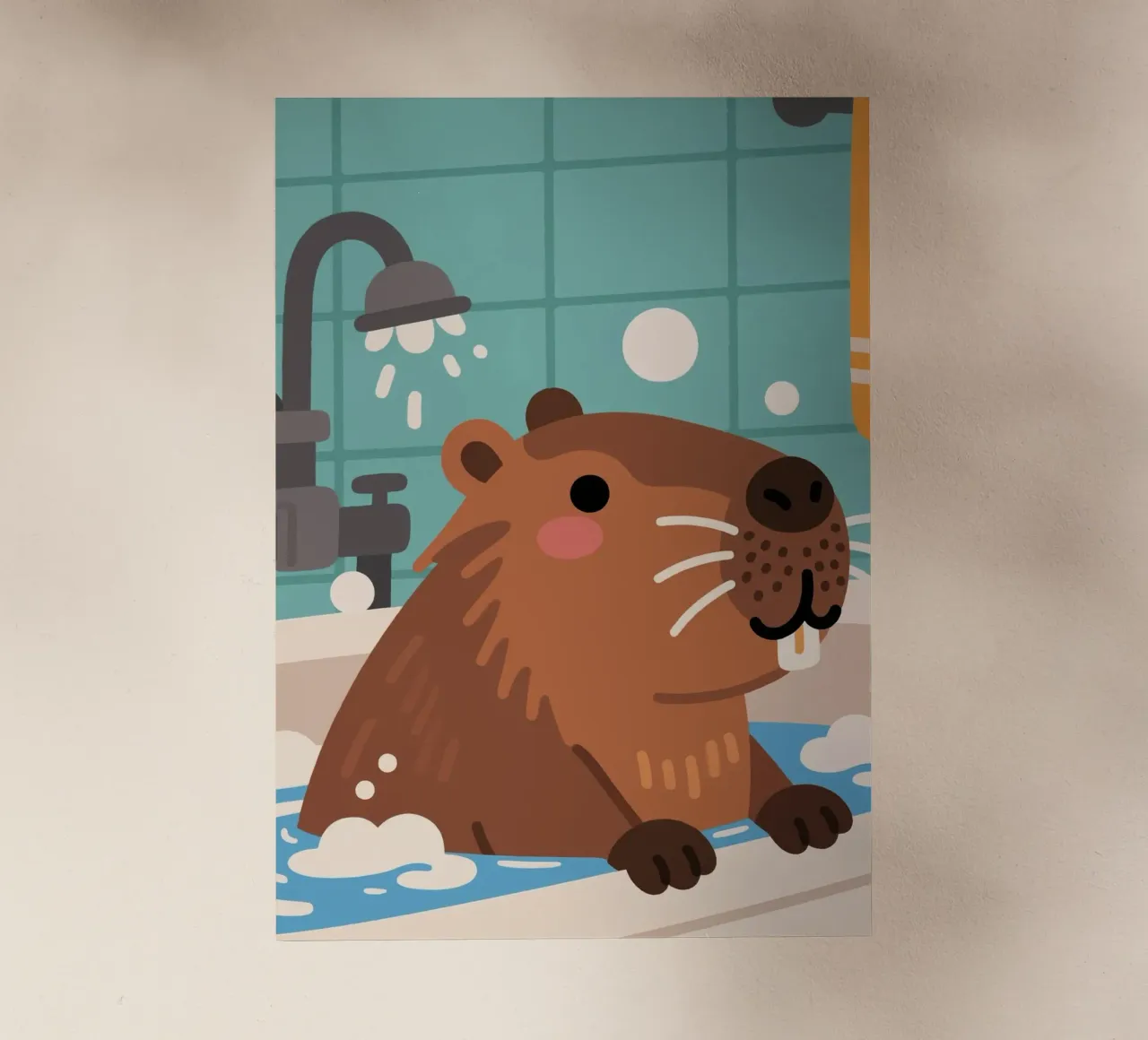 Vasca da bagno Capybara pellicola backlit da knowledge