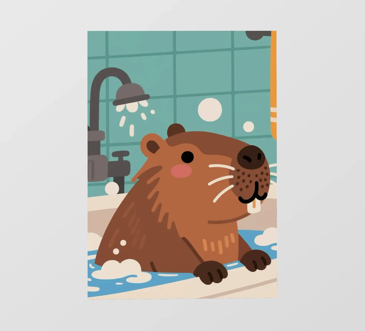 Vasca da bagno Capybara pellicola backlit da knowledge