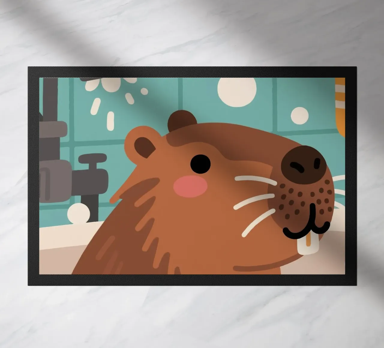 Vasca da bagno Capybara zerbino da knowledge