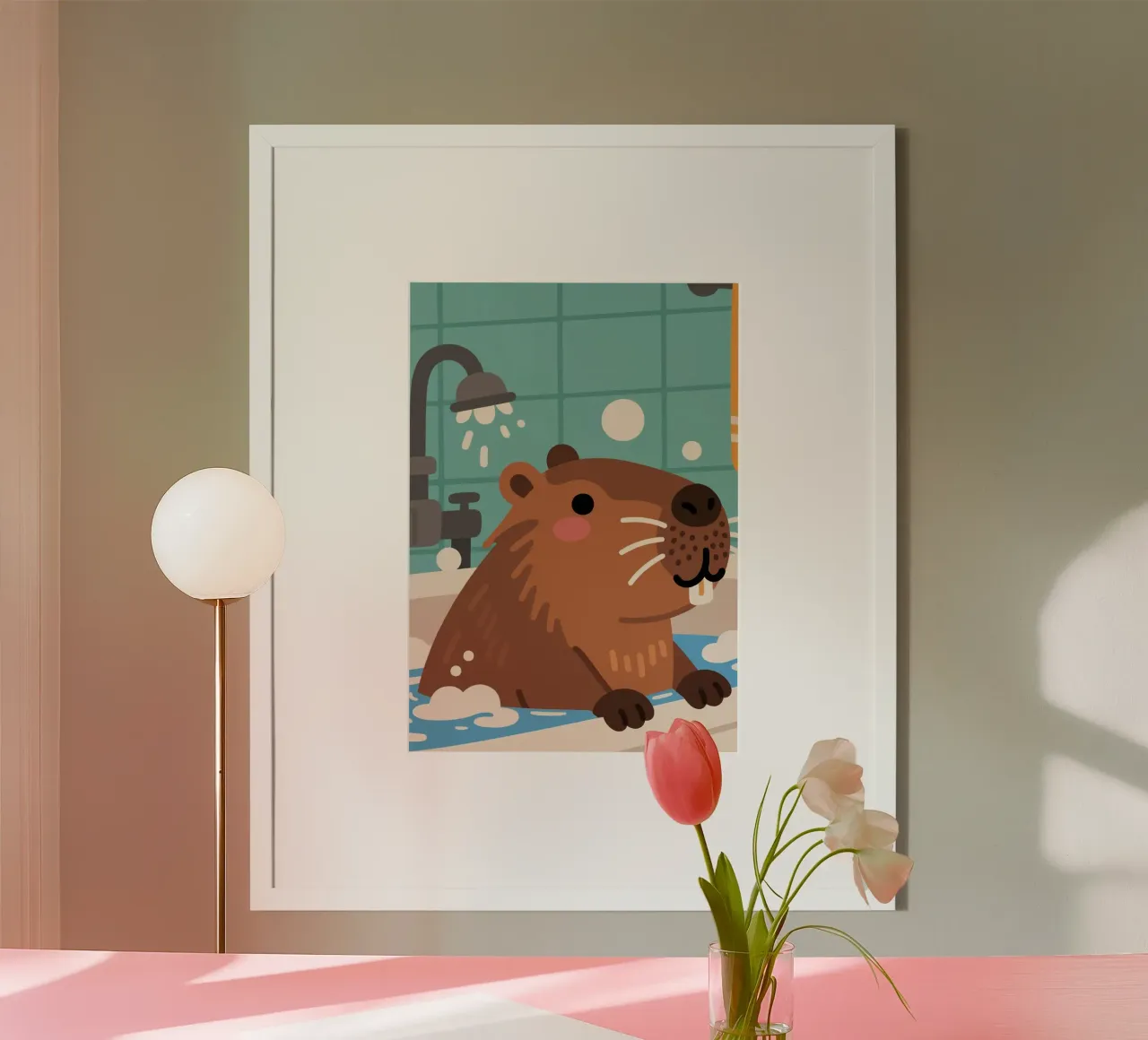Capybara Bathub poster da knowledge